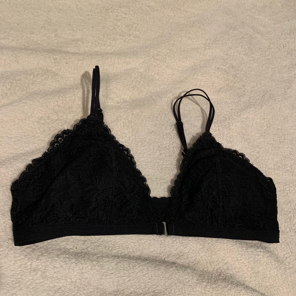 Black lace bralette